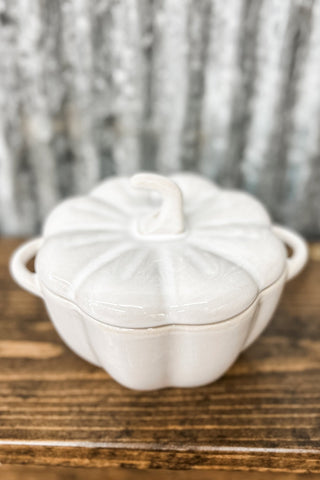 2 Cup Stoneware Pumpkin Baker with Handles - Allure Boutique WY