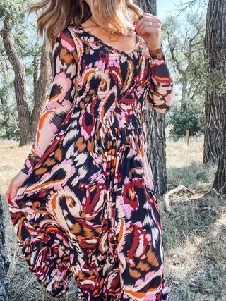 2 Ways Dress with Smocked Body + Thumb Hole - Allure Boutique WY