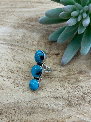 3 Stone Kingman Ring Size 7 - Allure Boutique WY