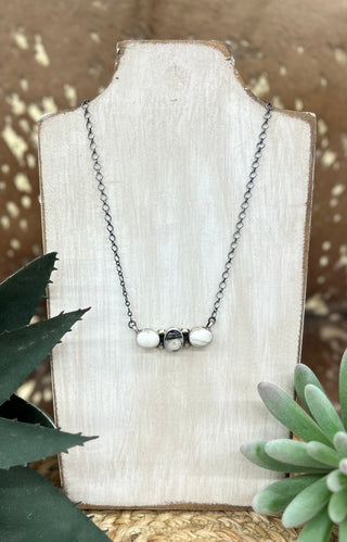 3 Stone White Buffalo Necklace - Allure Boutique WY