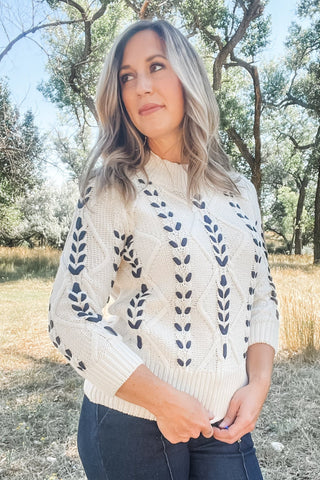 3/4 Sleeve Mock Neck Top - Allure Boutique WY