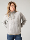 MALTA CROPPED QUARTER ZIP-HOODIE-GREY HEATHER