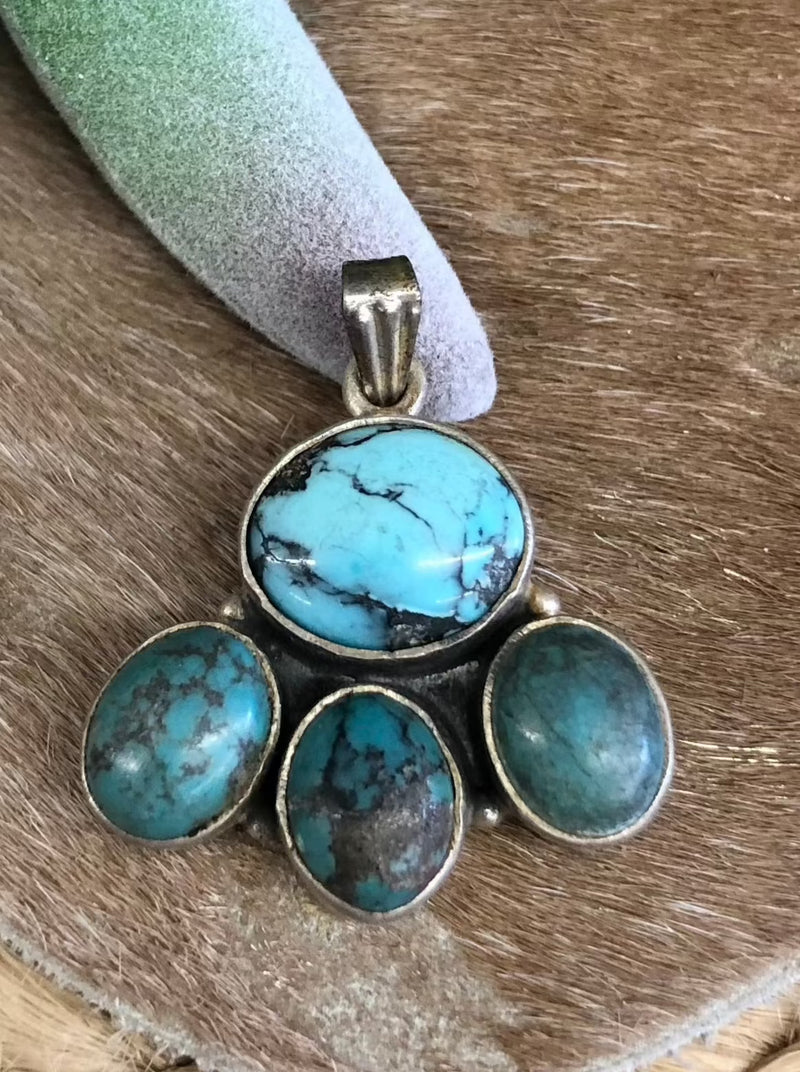 4 Stone Turquoise Pendant