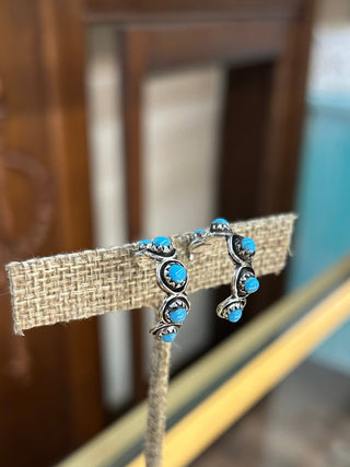 5 Stone Turquoise Hoop Earring - Allure Boutique WY