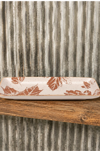 Rectangular Fall Leaves Serving Platter