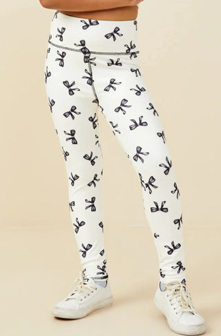 Girls Ribbons + Bows Leggings