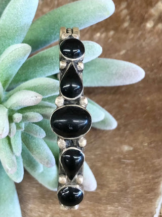 5 Stone Black Onyx Cuff