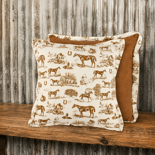 Horse Toile Pillow