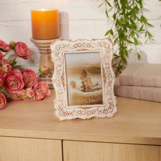 Antique Cream Distressed Photo Frame