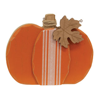 Distressed Chunky Feed Sack Stripe Pumpkin Decor