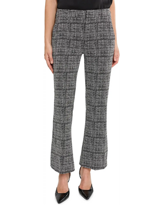 Mid Rise Ankle Flare Trouser with Slit