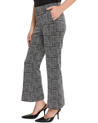 Mid Rise Ankle Flare Trouser with Slit