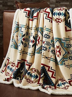 Spirit Valley Campfire Sherpa Throw - 54"x 68"