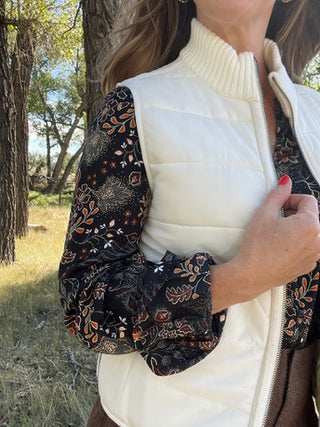 Sleeveless Reversible Zip Front Quilted Sweater Vest