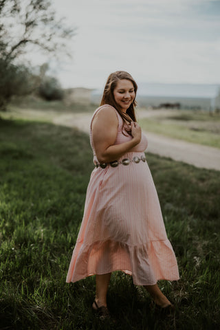 Pink Gauze Maxi Tank Dress