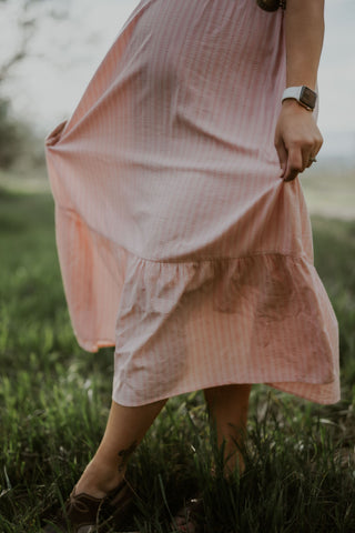 Pink Gauze Maxi Tank Dress