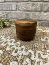 Acacia Wood Covered Jar with Spoon