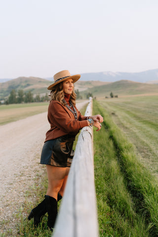 Faux Leather Belted Shorts