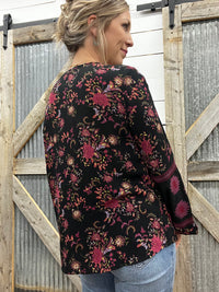 Black Embroidered Blouse