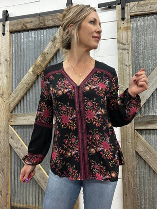 Black Embroidered Blouse