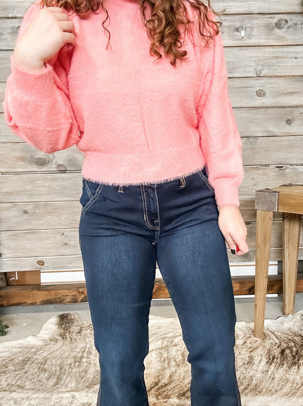 Bubble Gum Pink Balloon Sleeve Sweater