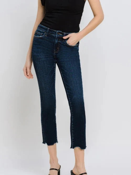 Carlene Mid-Rise Slim Straight Jean