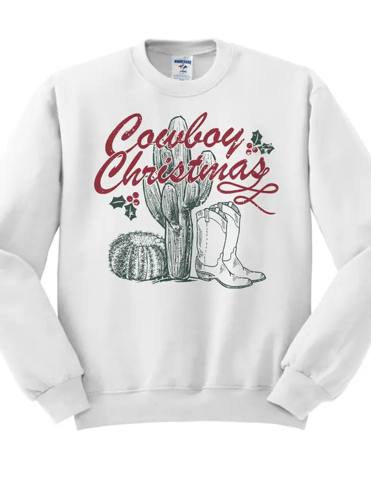 Cowboy Christmas Crewneck Sweatshirt