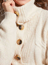 Cream Button Neck Sweater