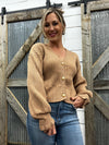 Fancy Buttoned Sandstone Cardigan