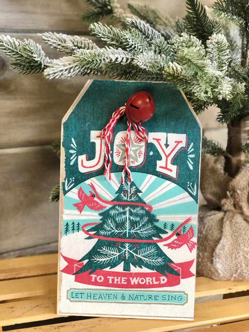 Fir Wood Tag Ornament with Holiday Saying