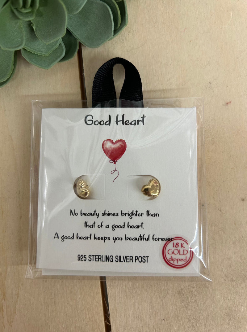Good Heart Post Earrings