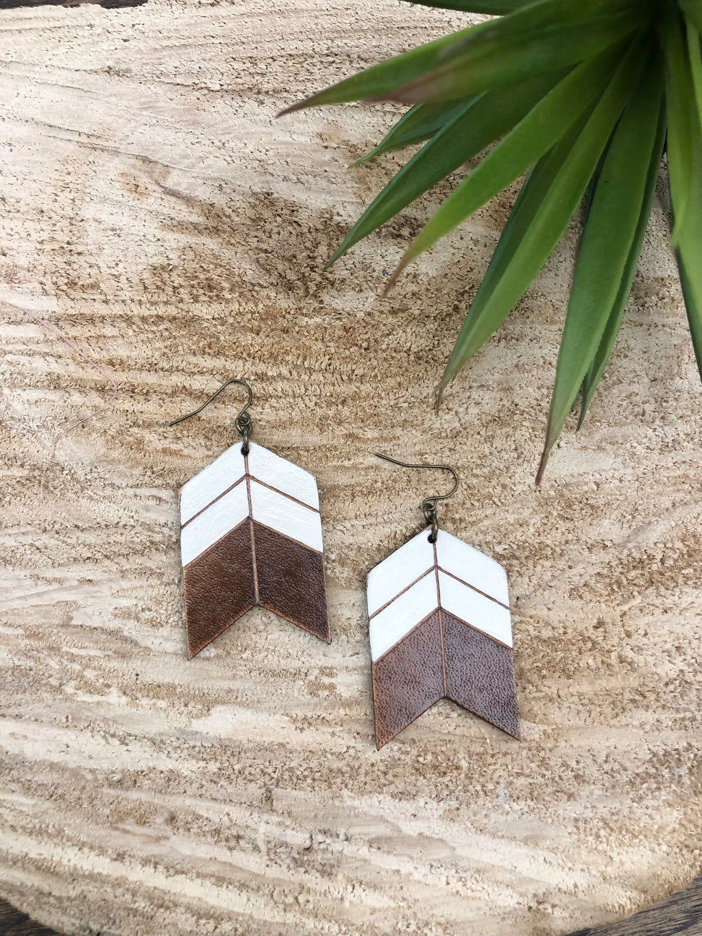 Handcrafted "Follow Your Arrow"Leather Earrings