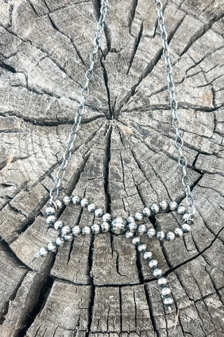 Navajo Pearl & Chain Bow Necklace