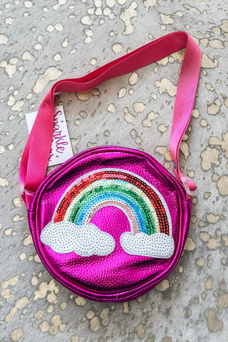 Rainbow Sequin Crossbody Purse