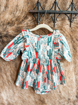 Infant Cactus Dress + Bloomer