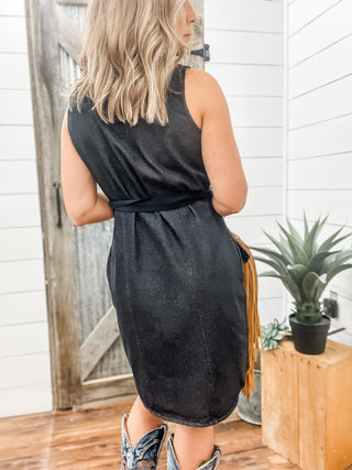 Two Toned Yoked Dress