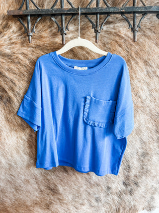 Girls Ruffle Pocket Tee