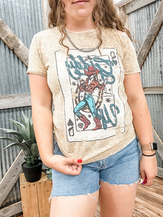 Giddy Up Graphic Tee Khaki
