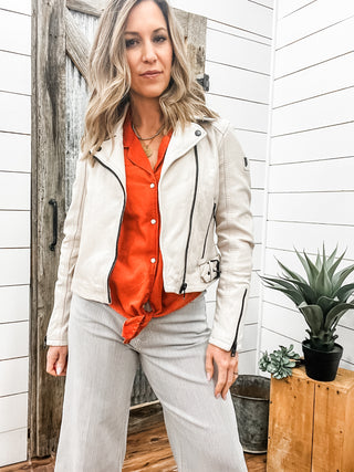 Bita Crop Moto Jacket