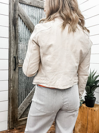 Bita Crop Moto Jacket