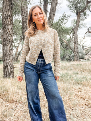Collarless Moto Jacket