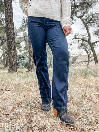 Kennedy Straight Jean + Side Stitch Detail