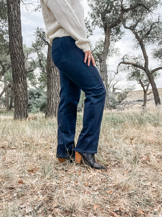 Kennedy Straight Jean + Side Stitch Detail