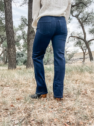 Kennedy Straight Jean + Side Stitch Detail