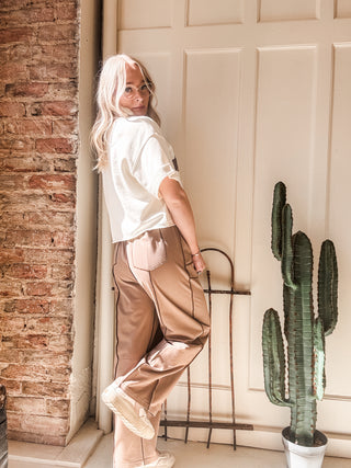 Mocha Drawstring Lounge Pant
