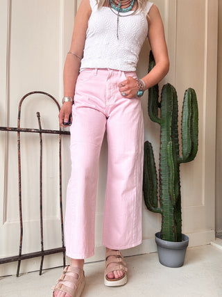 Pink Barrel Jean Twist