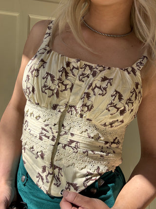 Horse Print Tank Top