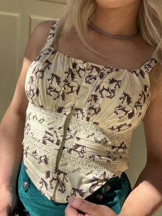 Horse Print Tank Top
