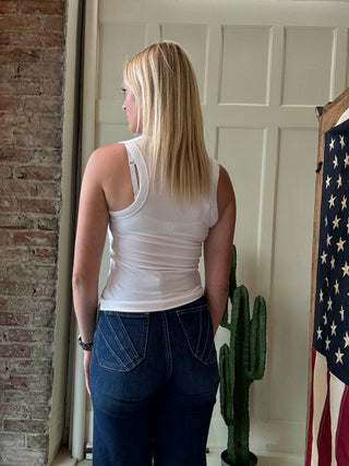 Ribbed U-Neck Tank