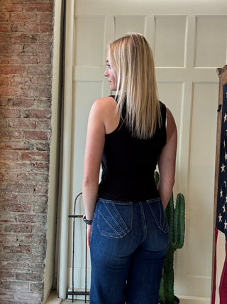 Ribbed U-Neck Tank